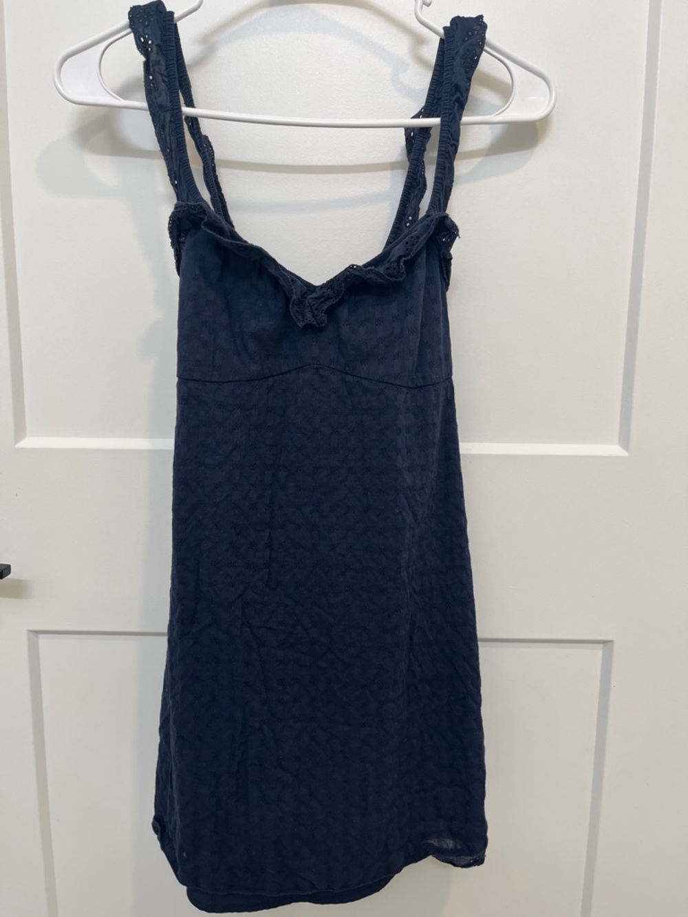 Hollister Navy Sleeveless Lace-Trim Sundress XXS
